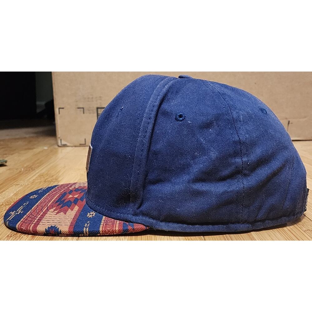VANS Off The Wall Skate Skateboarding Hat Snapback Cap Adjustable Blue Red Aztec - Picture 4 of 7